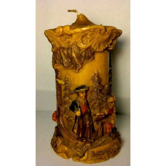 Johann Gunter Walldurn Baden Carved Wax Candle Germany Schwarzwald Mushroom 8" - Picture 3 of 16